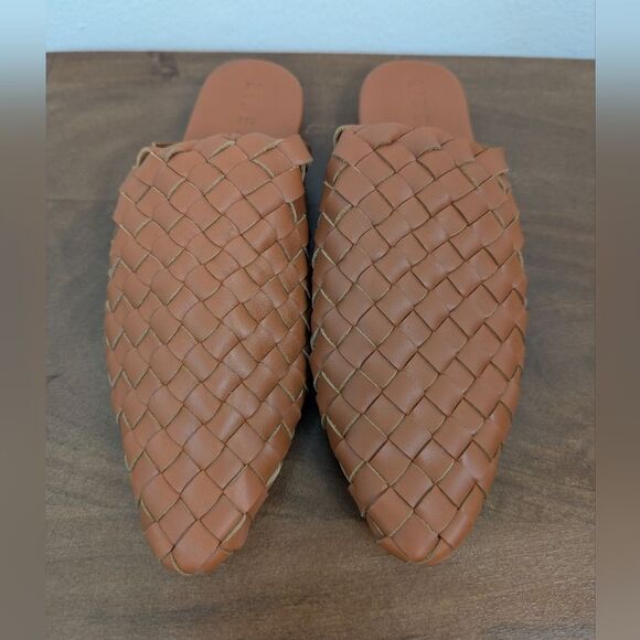 Liberte Woven Leather Preppy Academia Quiet Luxury Capsule French Chic Mules 5 - Picture 2 of 13